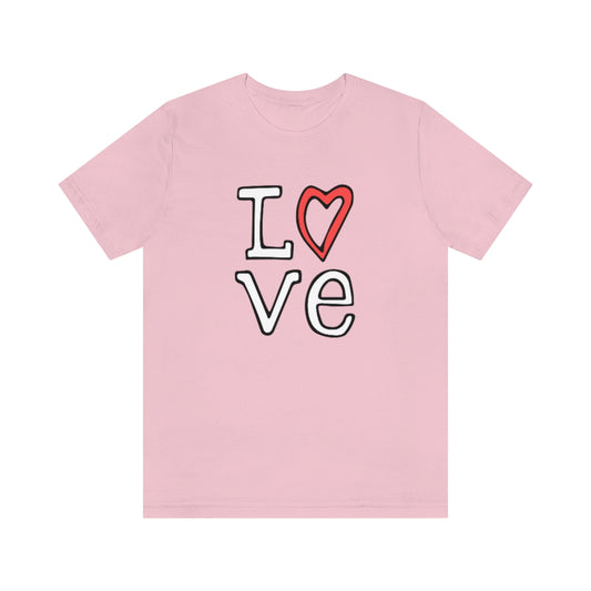 LOVE T-shirt (White and Red)