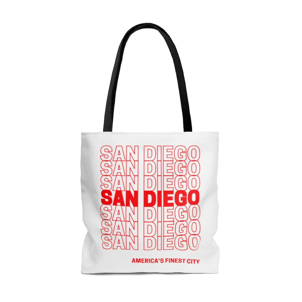 San Diego "Thank You" Red Tote Bag