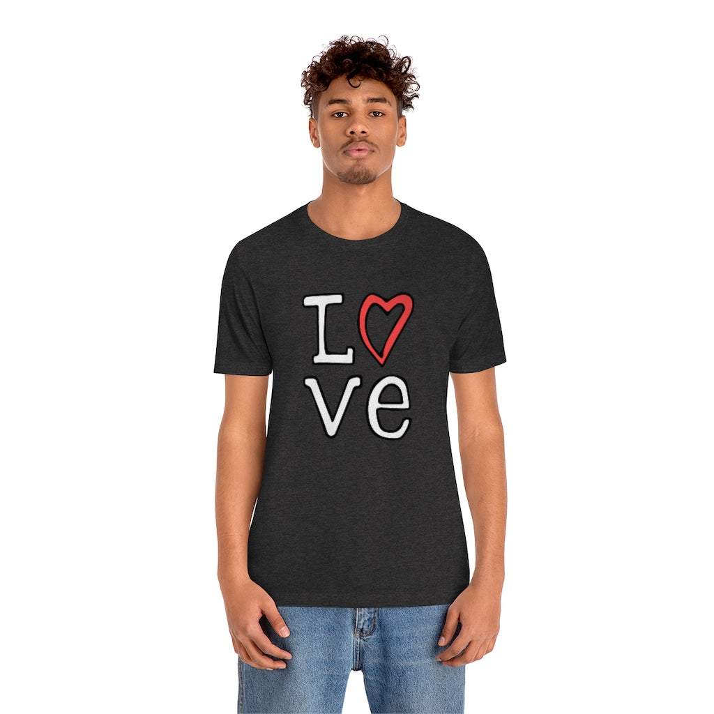 LOVE T-shirt (White and Red)