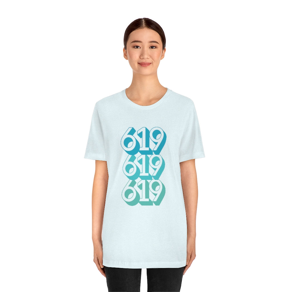 619 Tee | Teal San Diego Area Code T-Shirt