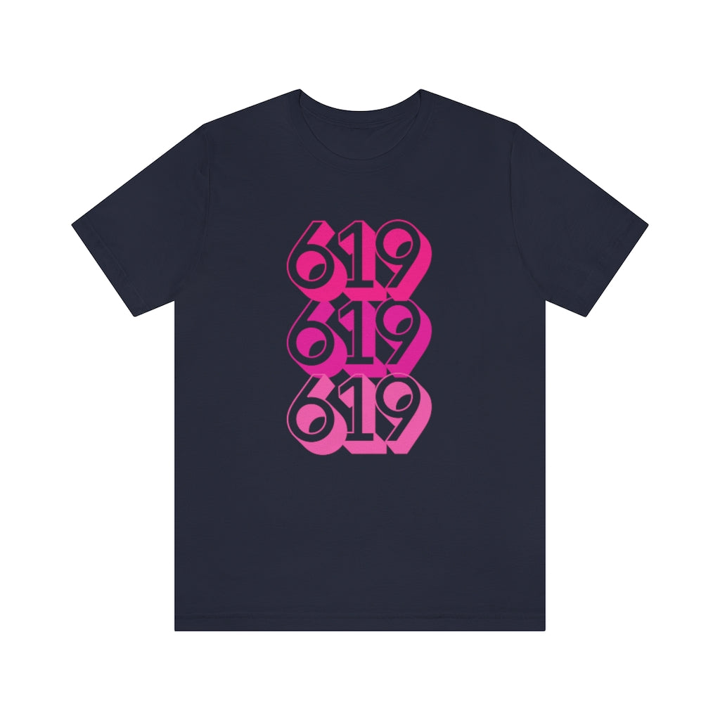 619 Tee | Pink San Diego Area Code T-Shirt