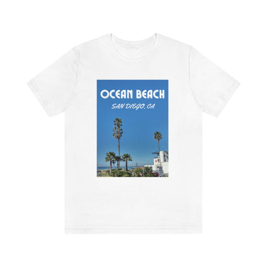 Ocean Beach T-shirt, San Diego CA Unisex Jersey Tee