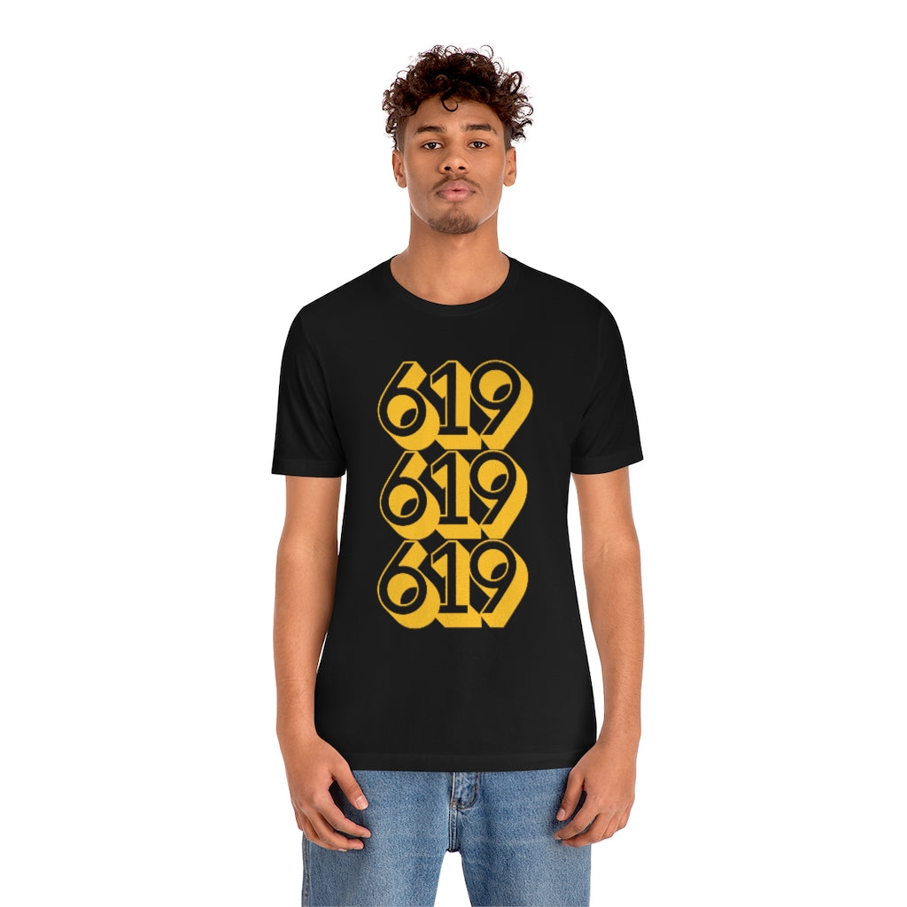 619 Tee, San Diego Brown and Gold Unisex Jersey T-Shirt