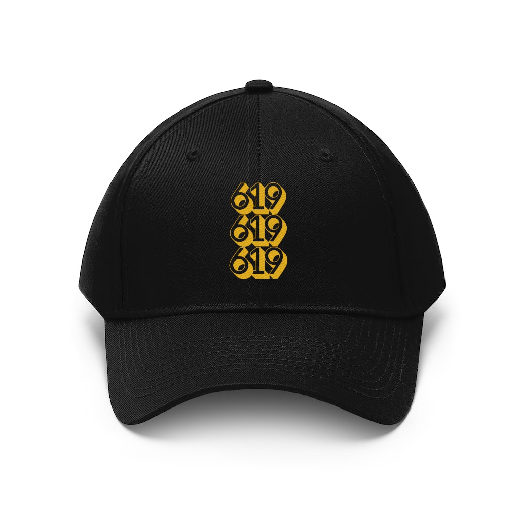 619 Brown and Gold Hat, SD Dad Cap (Unisex)