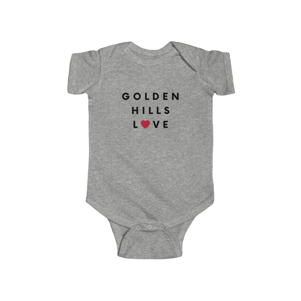 Golden Hills Love Baby Onesie