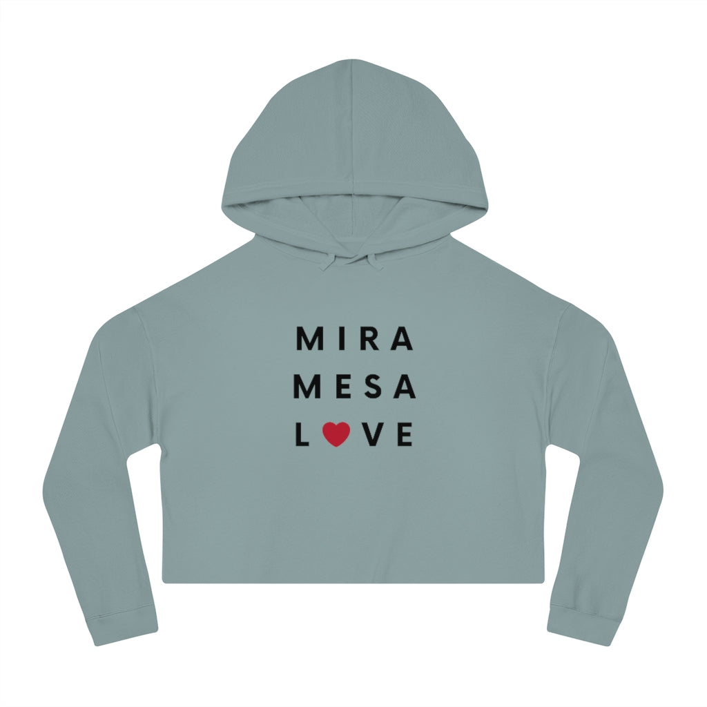 Mira Mesa Love Women's Cropped Hoodie, SD Hooded Sweatshirt