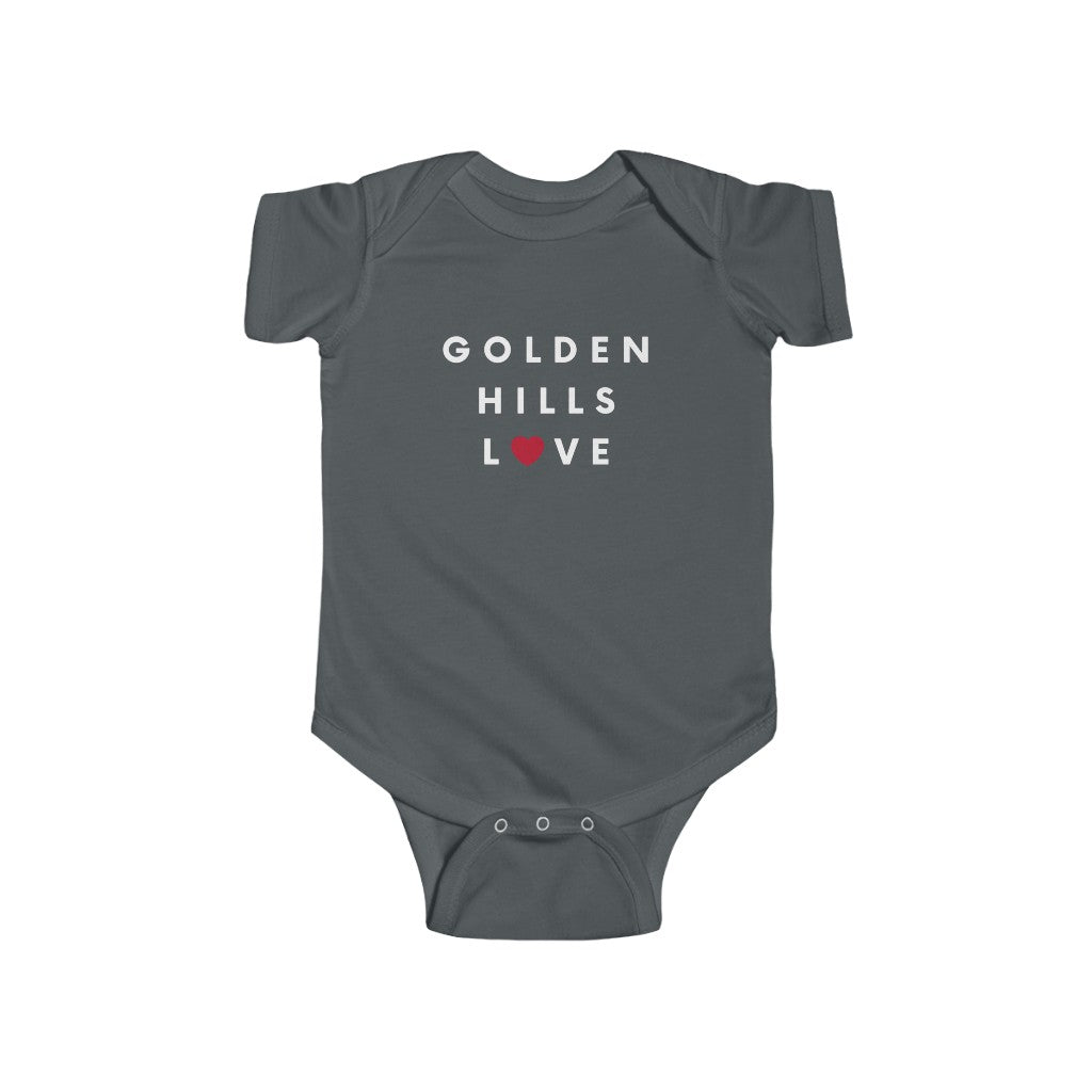 Golden Hills Love Baby Onesie