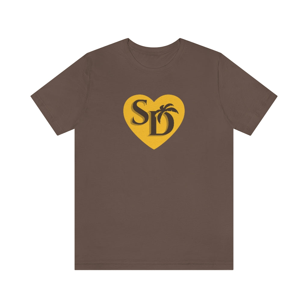 SD Love Tee, Brown & Gold (Unisex)