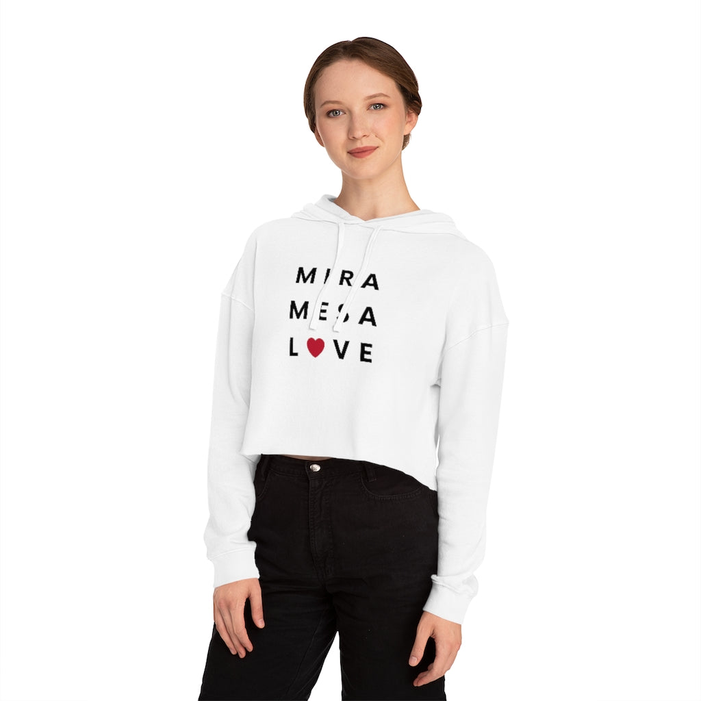 Mira Mesa Love Women's Cropped Hoodie, SD Hooded Sweatshirt