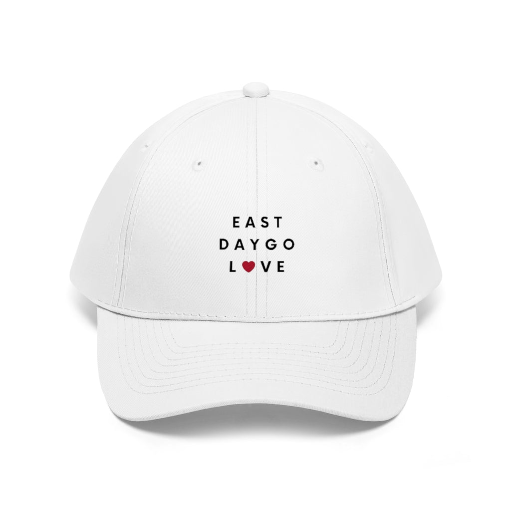 East Daygo Love Twill Hat, San Diego Cap (Unisex) (Multiple Colors Avail)