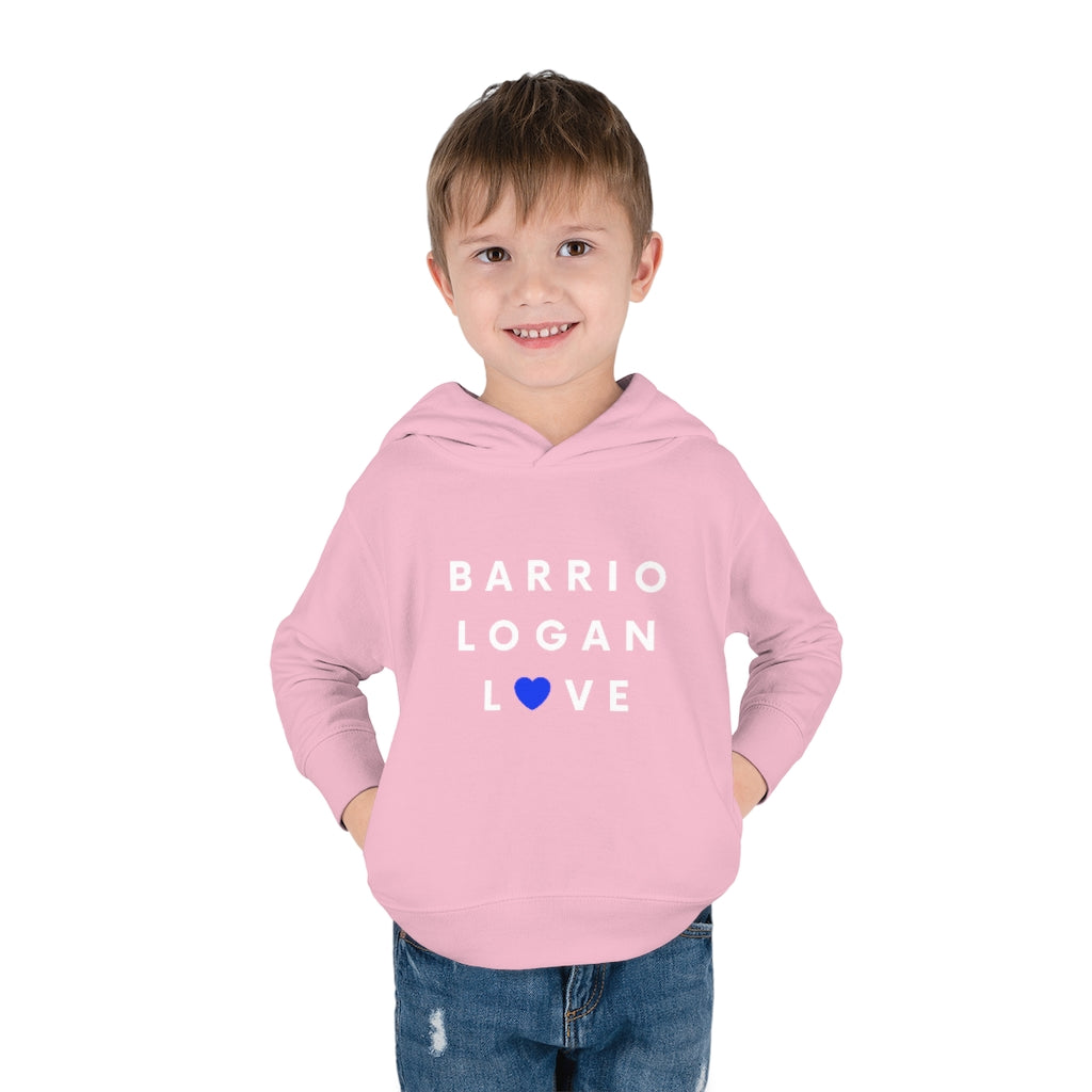 Barrio Logan Love Toddler Hoodie, Kid's Pullover Fleece Hooded Sweater (Blue Heart)