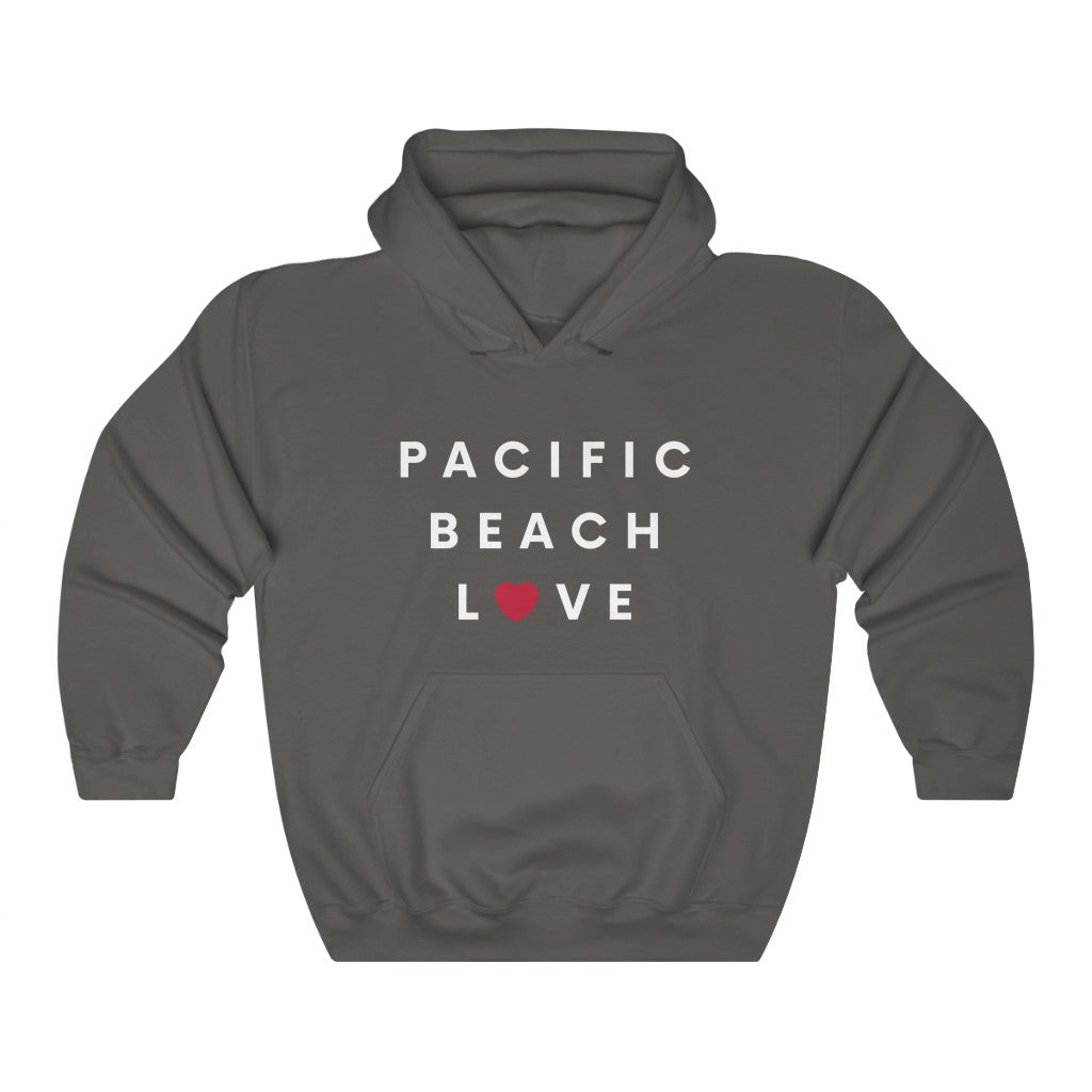 Pacific Beach Love Hoodie, San Diego Love Hooded Sweatshirt (Unisex) (Multiple Colors Avail)