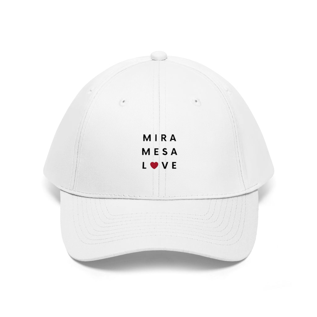 Mira Mesa Love Twill Hat, SD Dad Cap (Unisex)