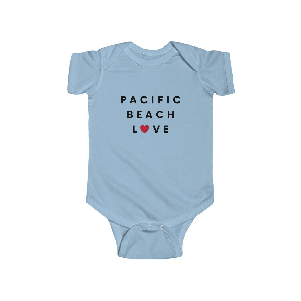 Pacific Beach Love Baby Onesie, San Diego Infant Bodysuit