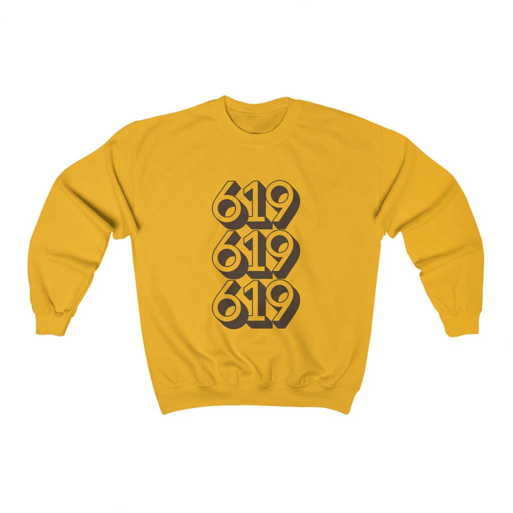 619 Sweatshirt | San Diego Brown and Gold Sweater