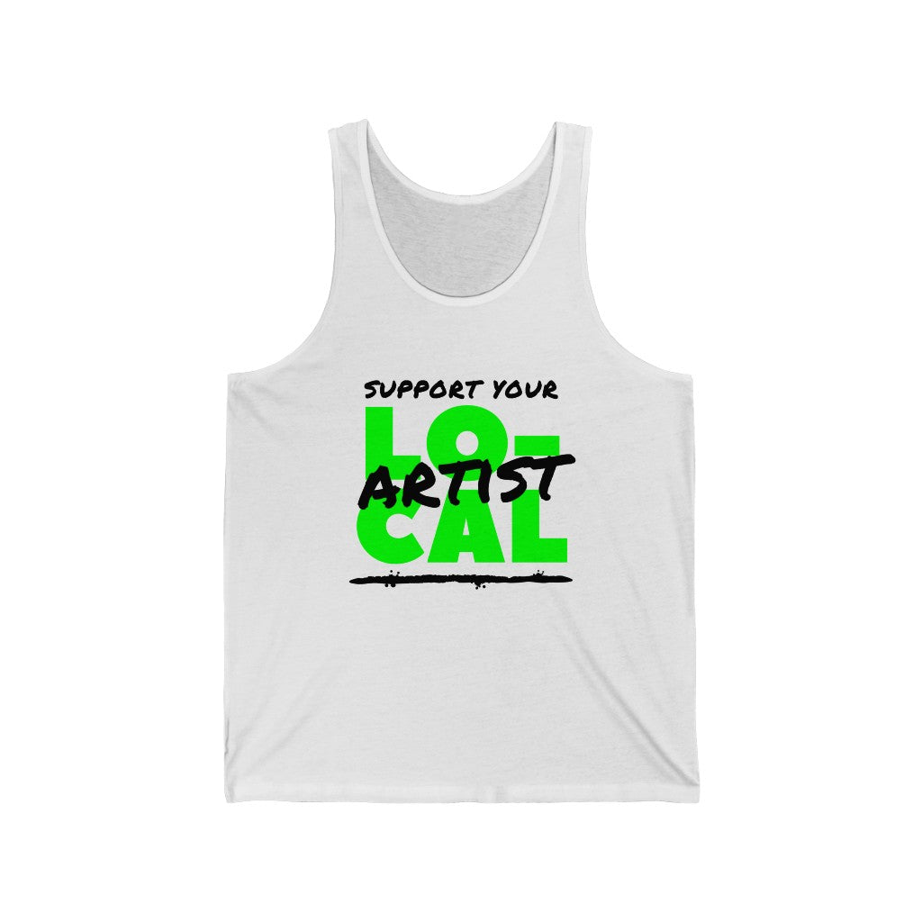 Support Your Local Artist Tank-Top (Lime Green)