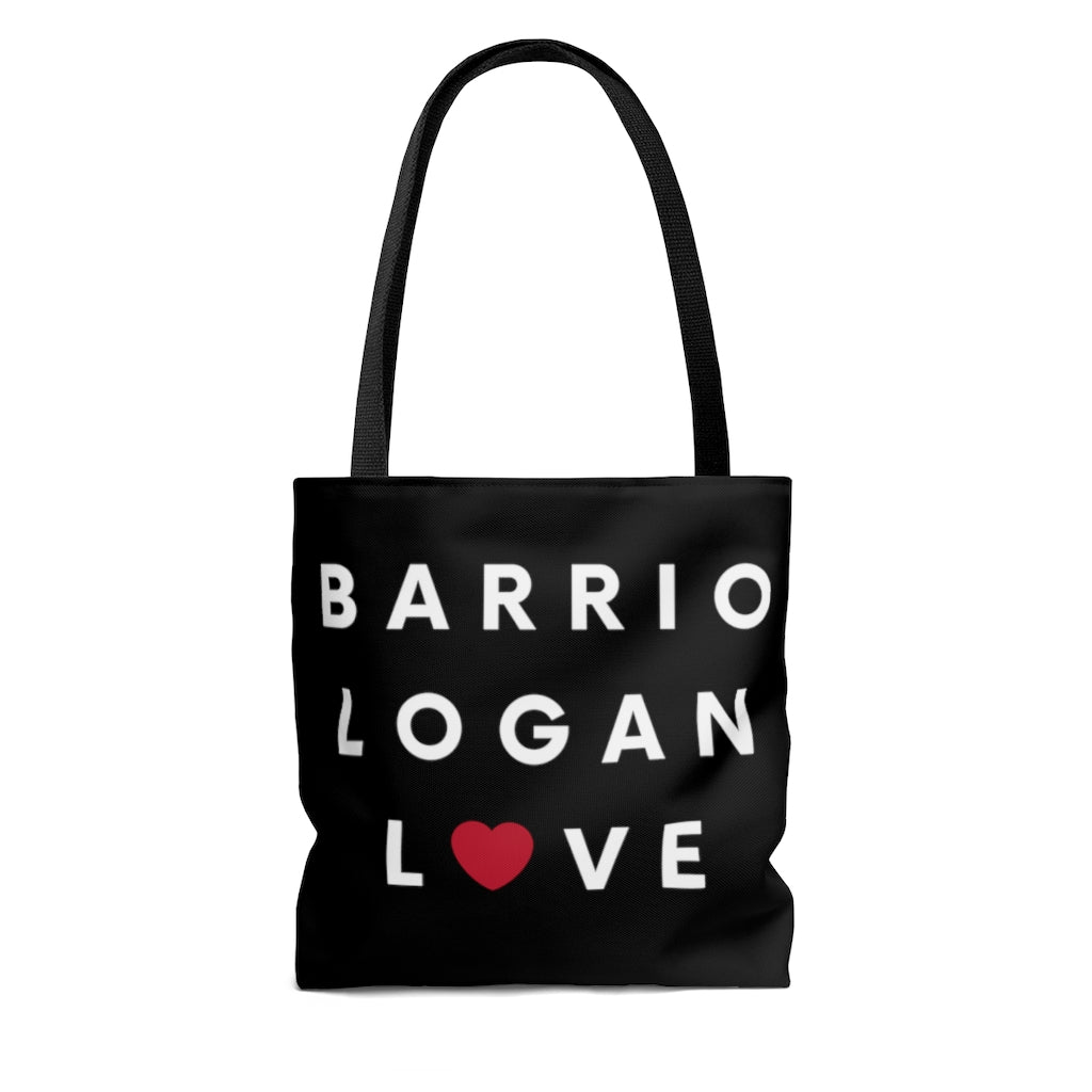 Barrio Logan Love Black Tote Bag, SD Beach Bag