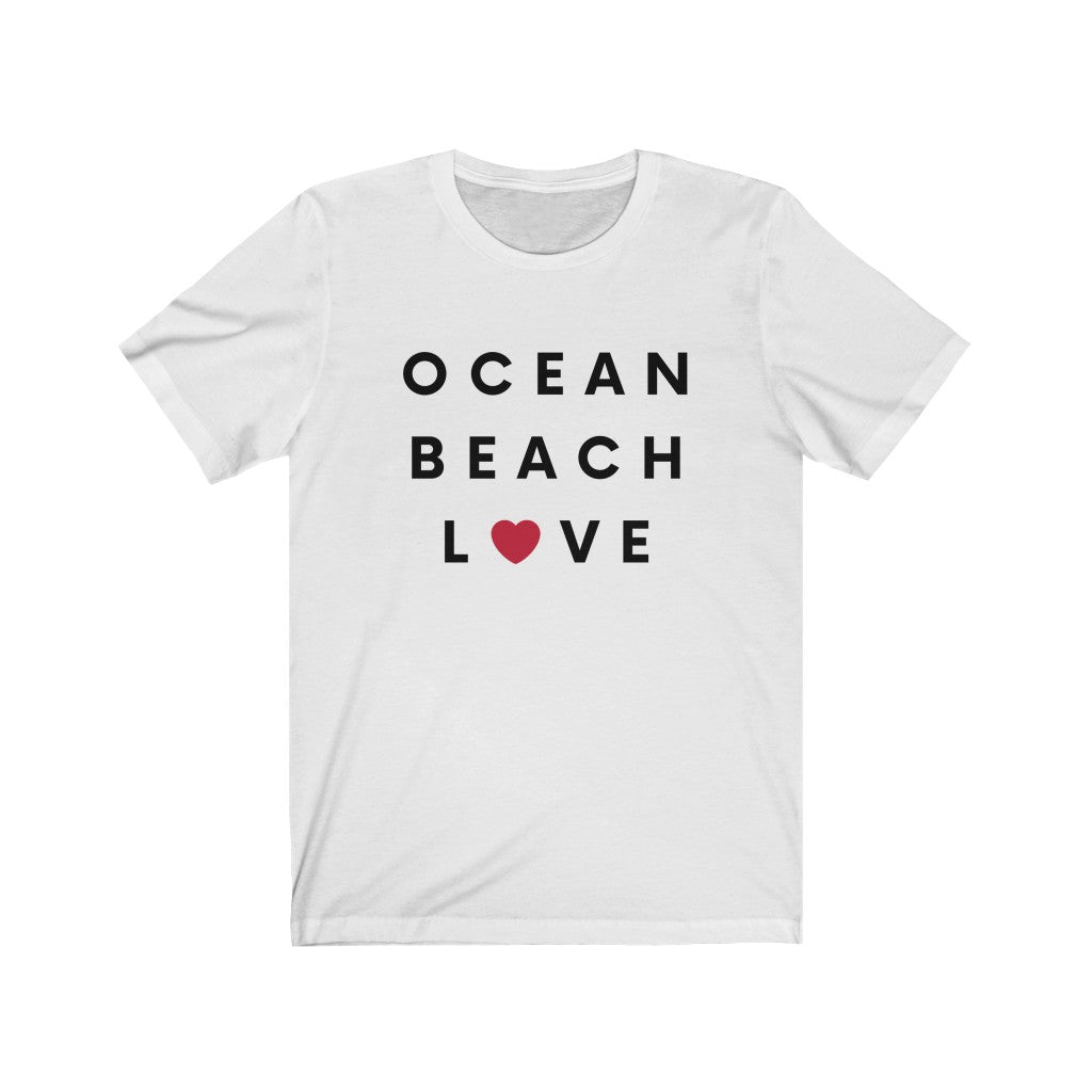 Ocean Beach Love Tee, San Diego Neighborhood T-Shirt (Unisex) (Multiple Colors Avail)