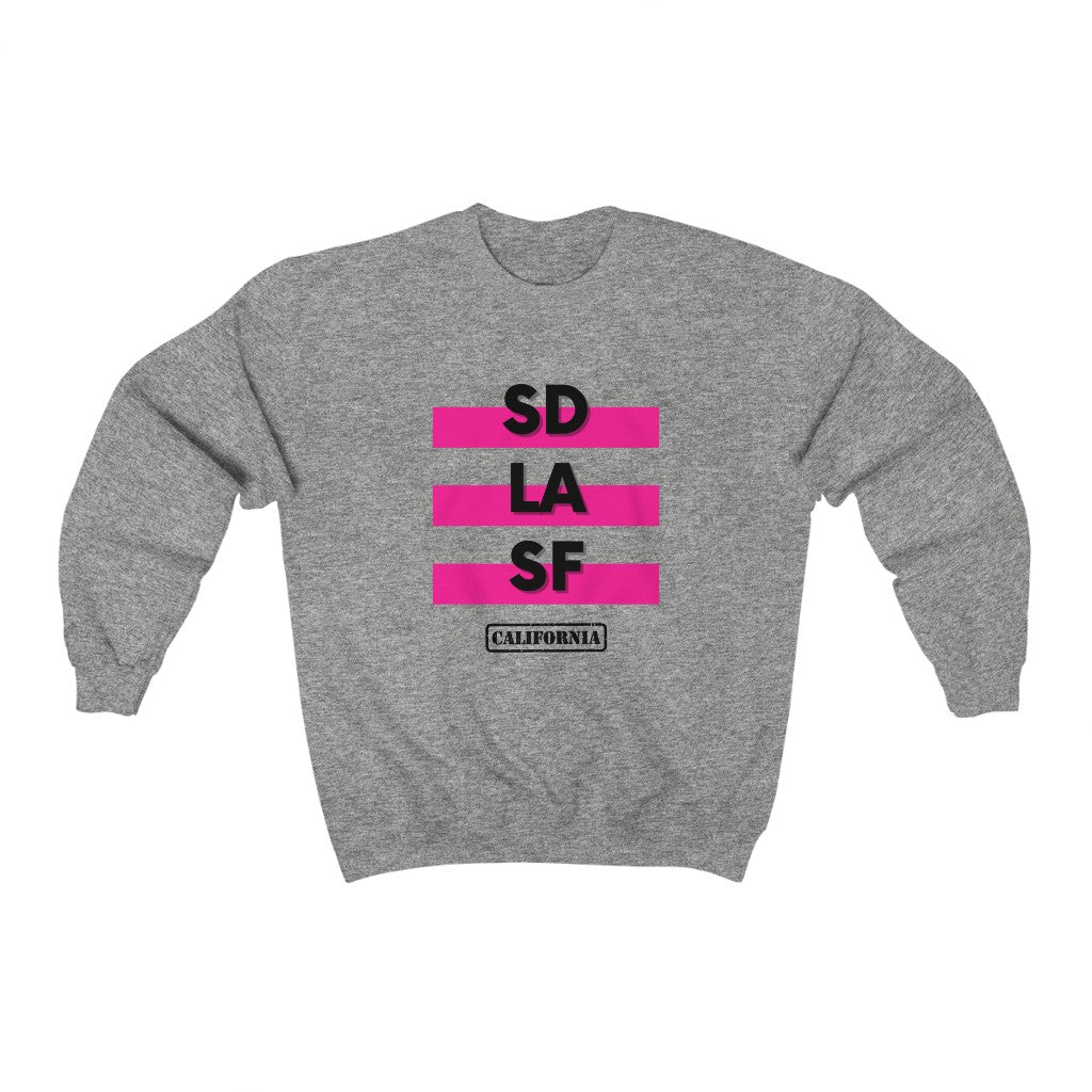 SD LA SF California Sweatshirt (Pink)