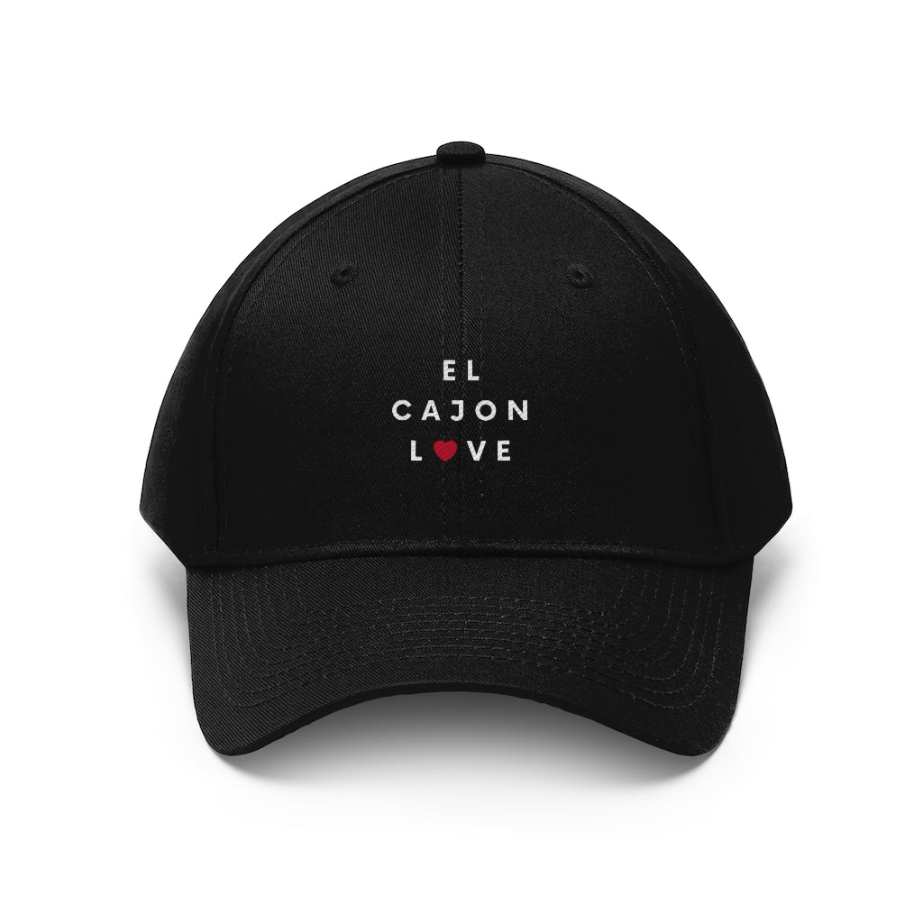 El Cajon Love Twill Hat, San Diego County Neighborhood Cap (Unisex) (Multiple Colors Avail)