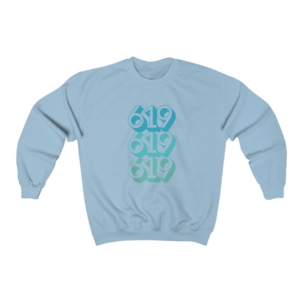 619 Sweatshirt | Teal San Diego Area Code Sweater