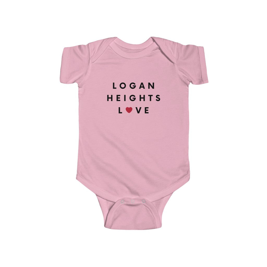 Logan Heights Love Baby Onesie, San Diego Infant Bodysuit