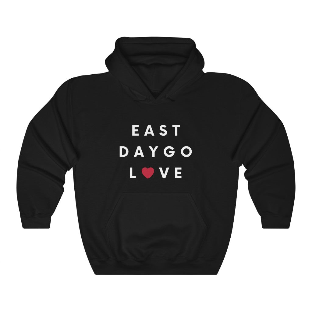 East Daygo Love Hoodie, San Diego Neighborhood Hooded Sweatshirt (Unisex) (Multiple Colors Avail)