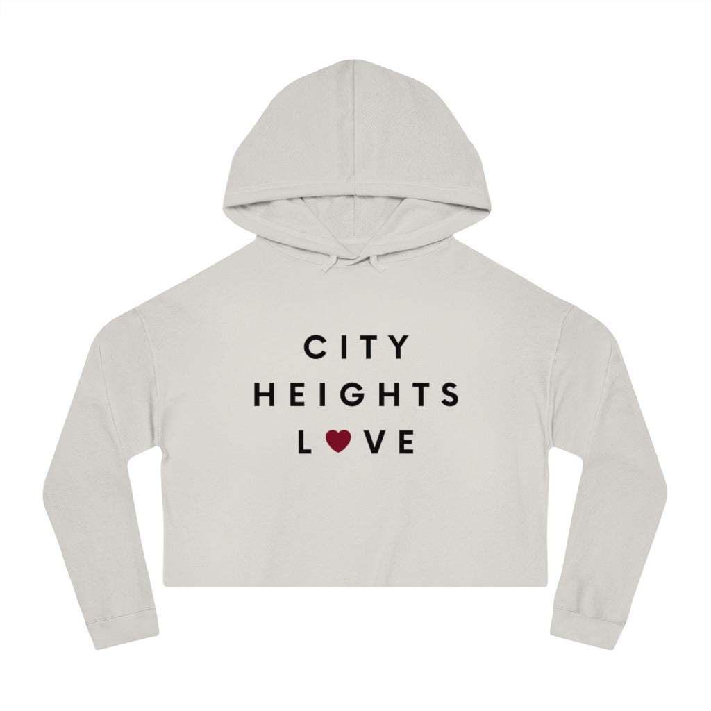 City Heights Love Women's Cropped Hoodie, SD Hooded Sweatshirt