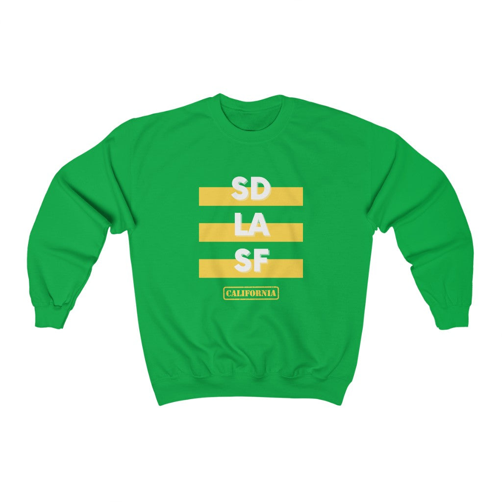 SD LA SF California Sweatshirt (Yellow)