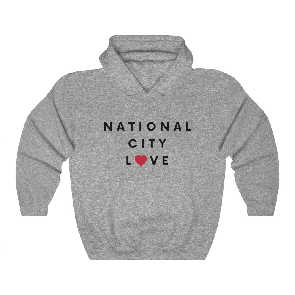 National City Love Hoodie, San Diego County Hooded Sweatshirt (Unisex) (Multiple Colors Avail)