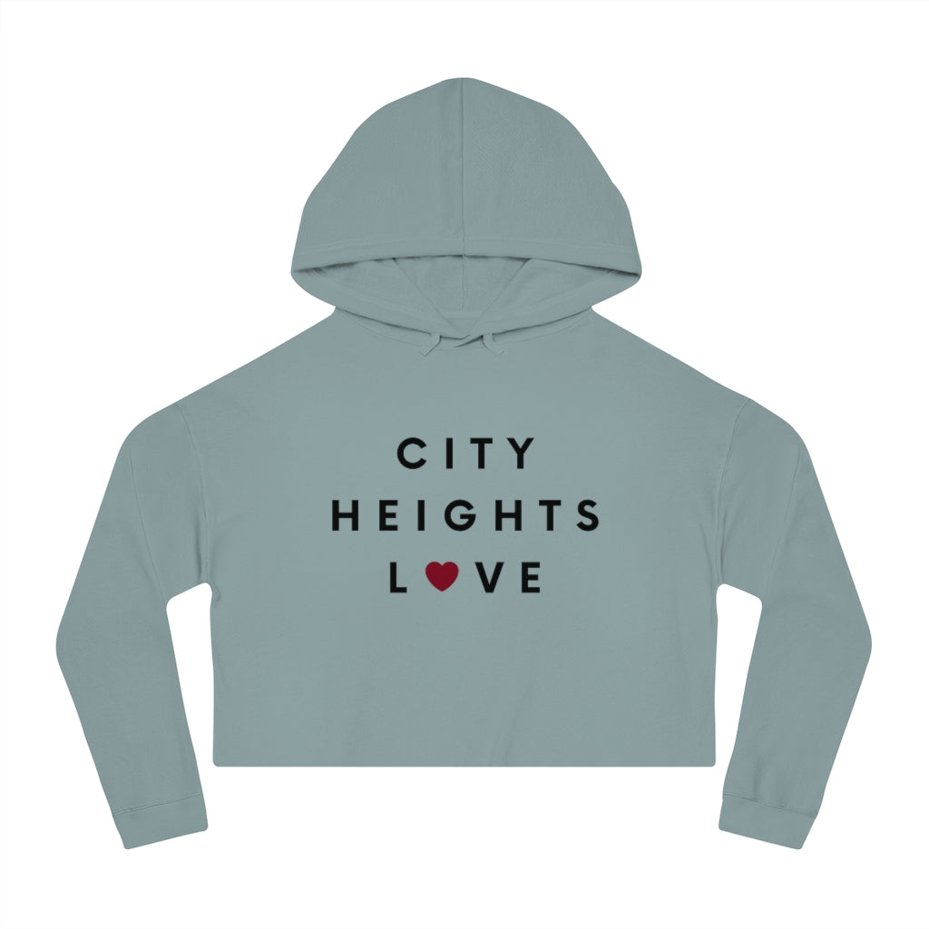 City Heights Love Women's Cropped Hoodie, SD Hooded Sweatshirt