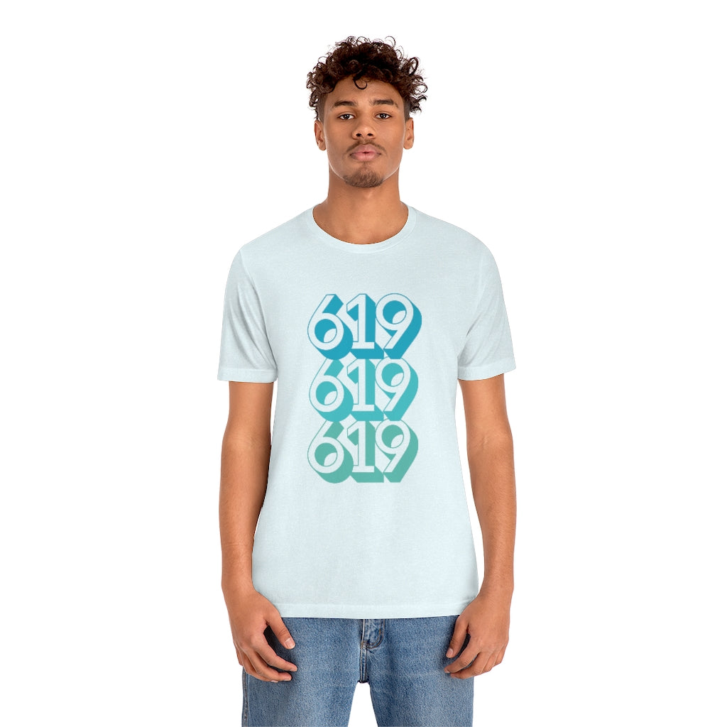 619 Tee | Teal San Diego Area Code T-Shirt