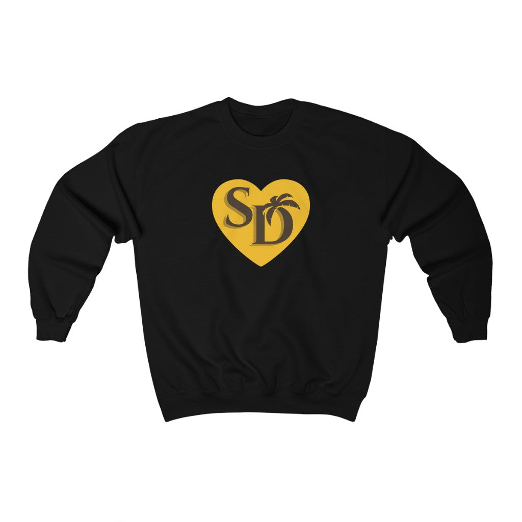 I Heart SD Brown and Gold Sweatshirt