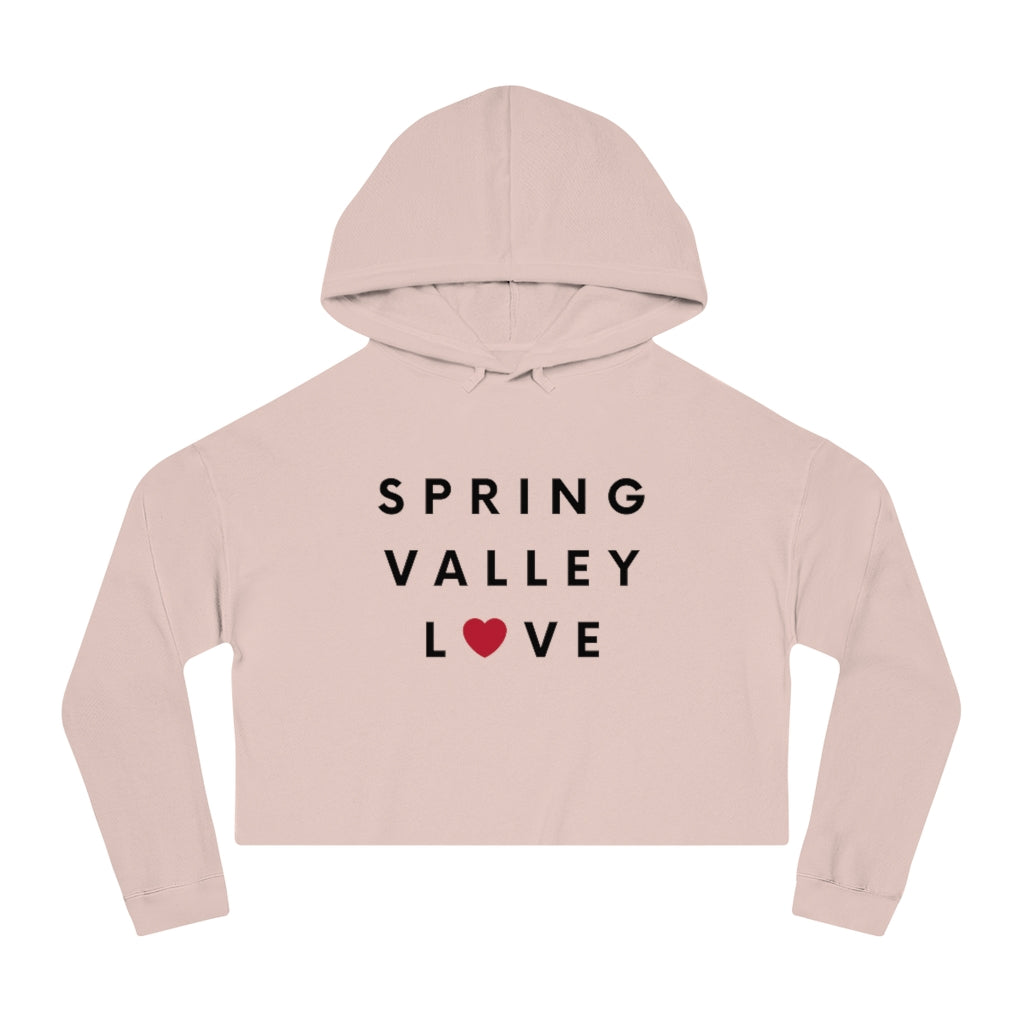 Spring Valley Love Cropped Hoodie, Women's Hooded Sweatshirt