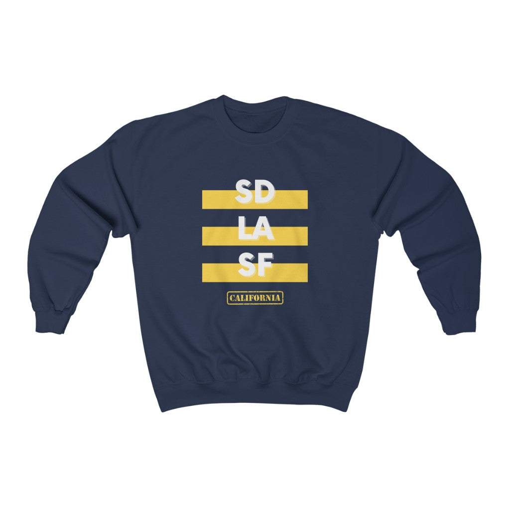 SD LA SF California Sweatshirt (Yellow)