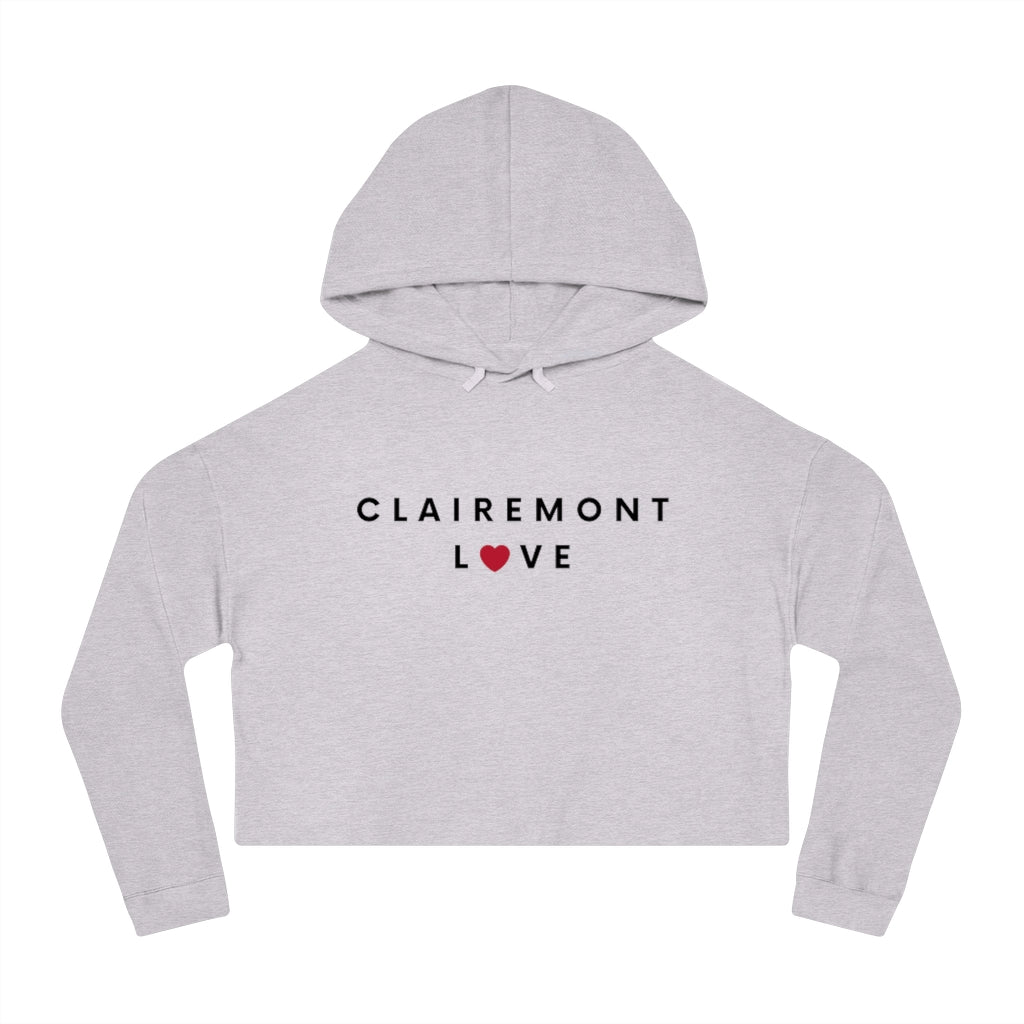 Clairemont Love Women's Cropped Hoodie, SD Hooded Sweatshirt