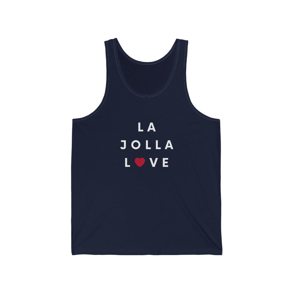 La Jolla Love Tank, San Diego Neighborhood Sleeveless Shirt (Unisex) (Multiple Colors Avail)