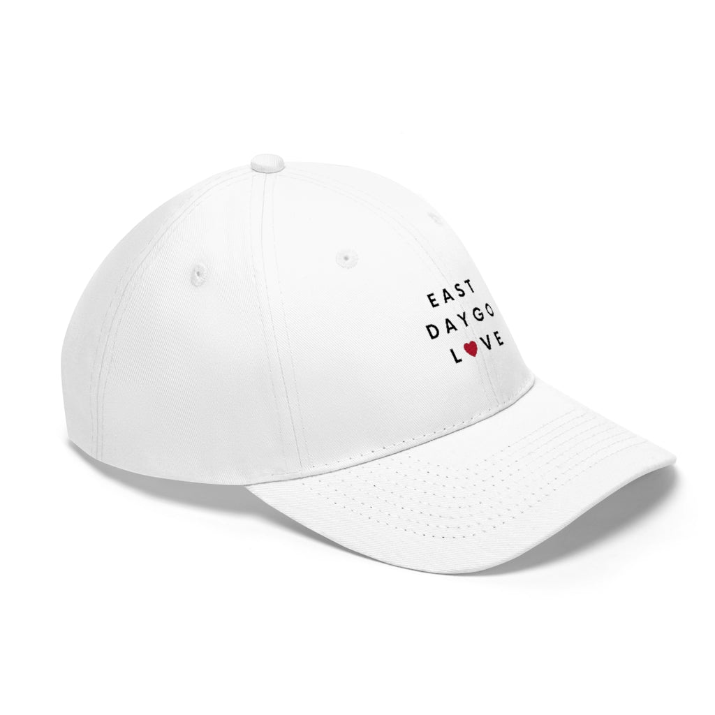 East Daygo Love Twill Hat, San Diego Cap (Unisex) (Multiple Colors Avail)