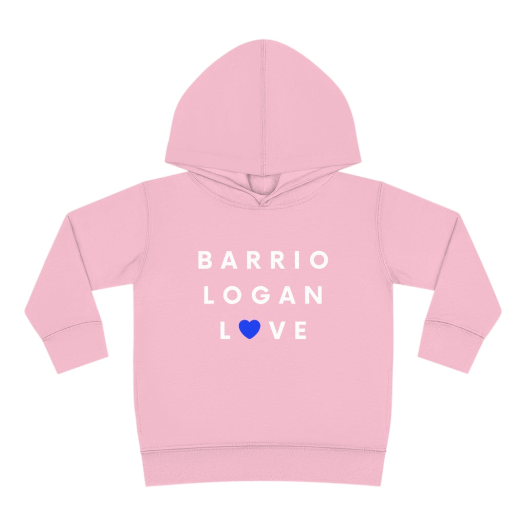 Barrio Logan Love Toddler Hoodie, Kid's Pullover Fleece Hooded Sweater (Blue Heart)