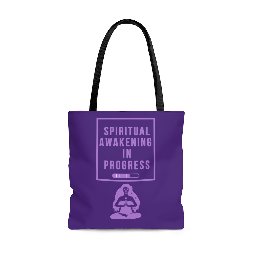 Spiritual Awakening Purple Tote Bag