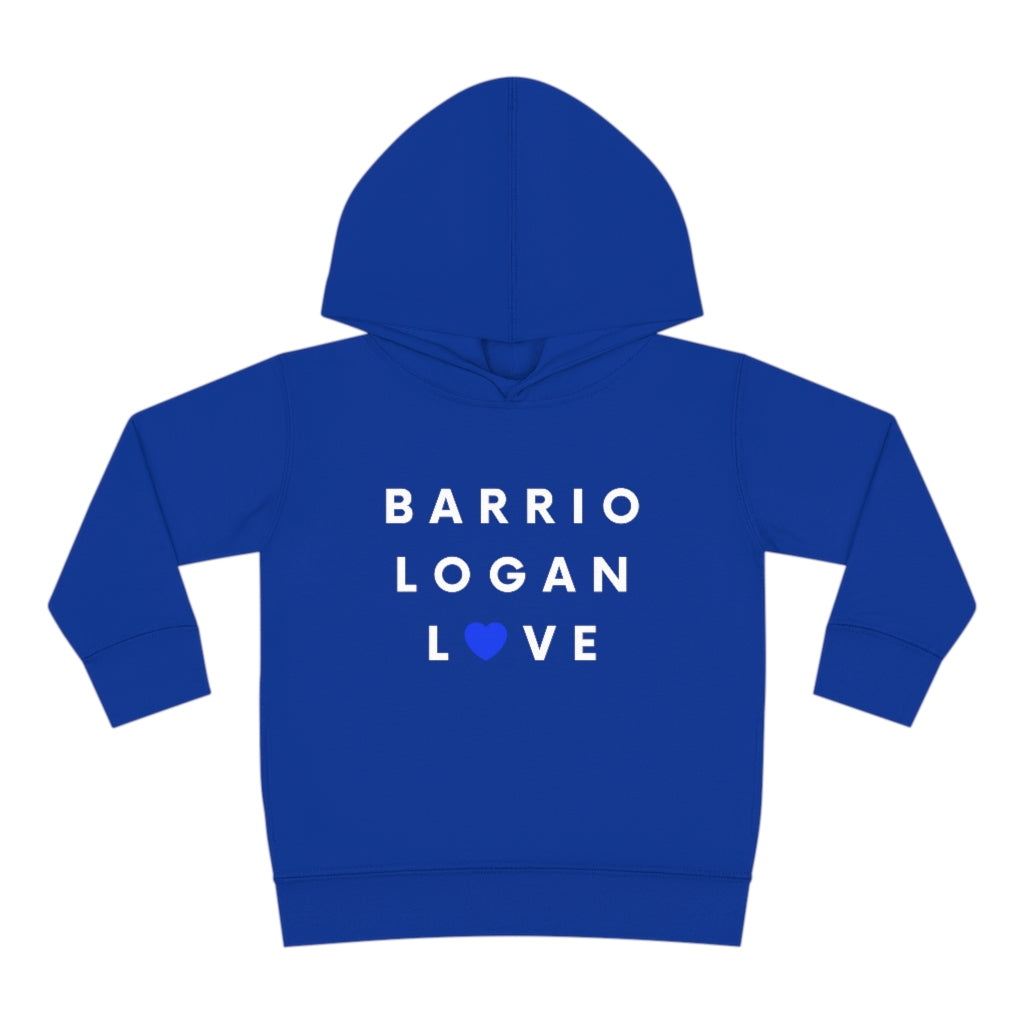 Barrio Logan Love Toddler Hoodie, Kid's Pullover Fleece Hooded Sweater (Blue Heart)