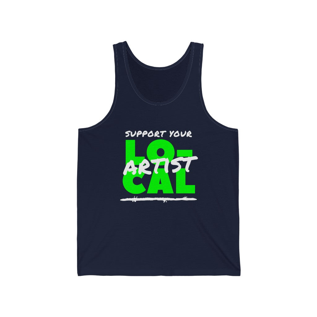 Support Your Local Artist Tank-Top (Lime Green)