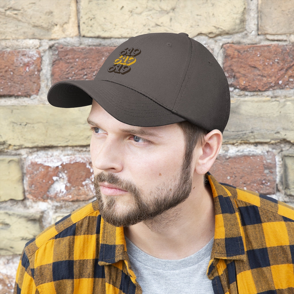 619 Brown and Gold Hat, SD Dad Cap (Unisex)