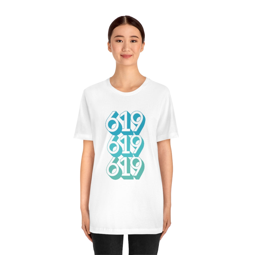 619 Tee | Teal San Diego Area Code T-Shirt