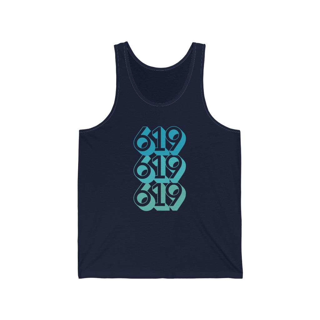 619 Tank | Teal San Diego Area Code Sleeveless T-Shirt