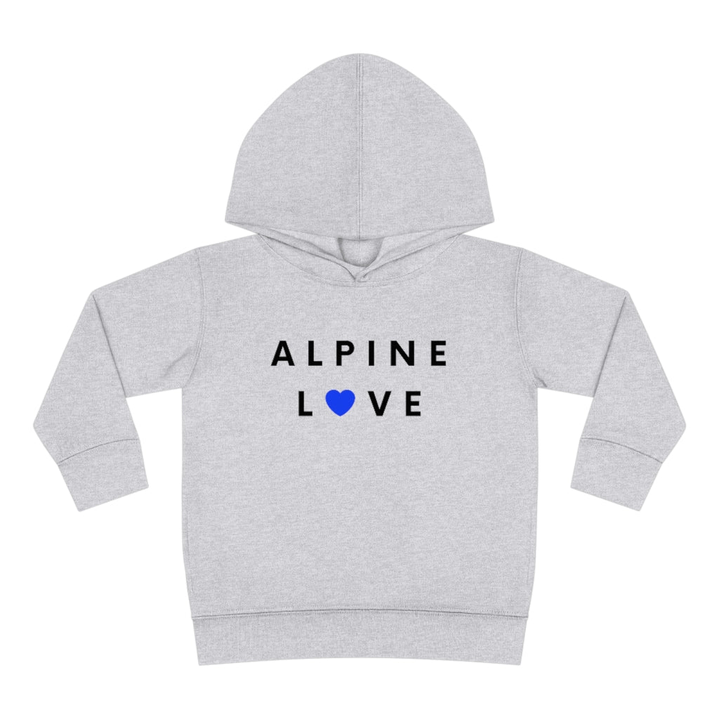 Alpine Love Toddler Hoodie, SD Pullover Fleece Kid's Hooded Sweater (Blue Heart)