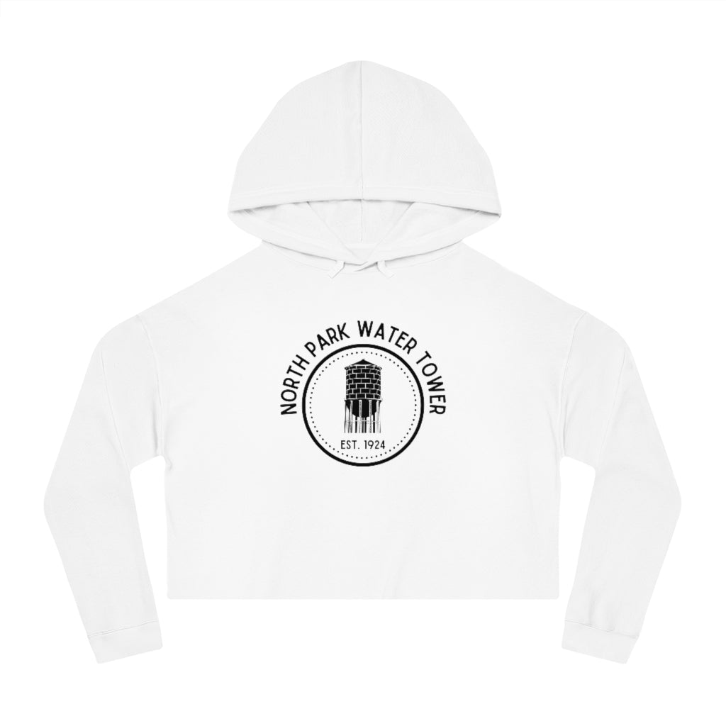 North Park Water Tower Est. Cropped Hoodie, SD Women's Hooded Sweatshirt