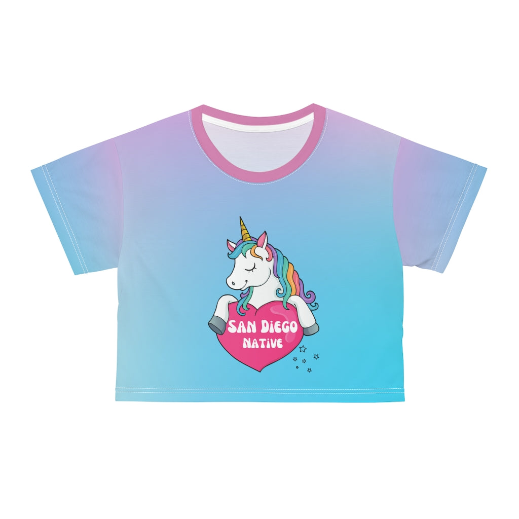 San Diego Native Unicorn Crop Tee