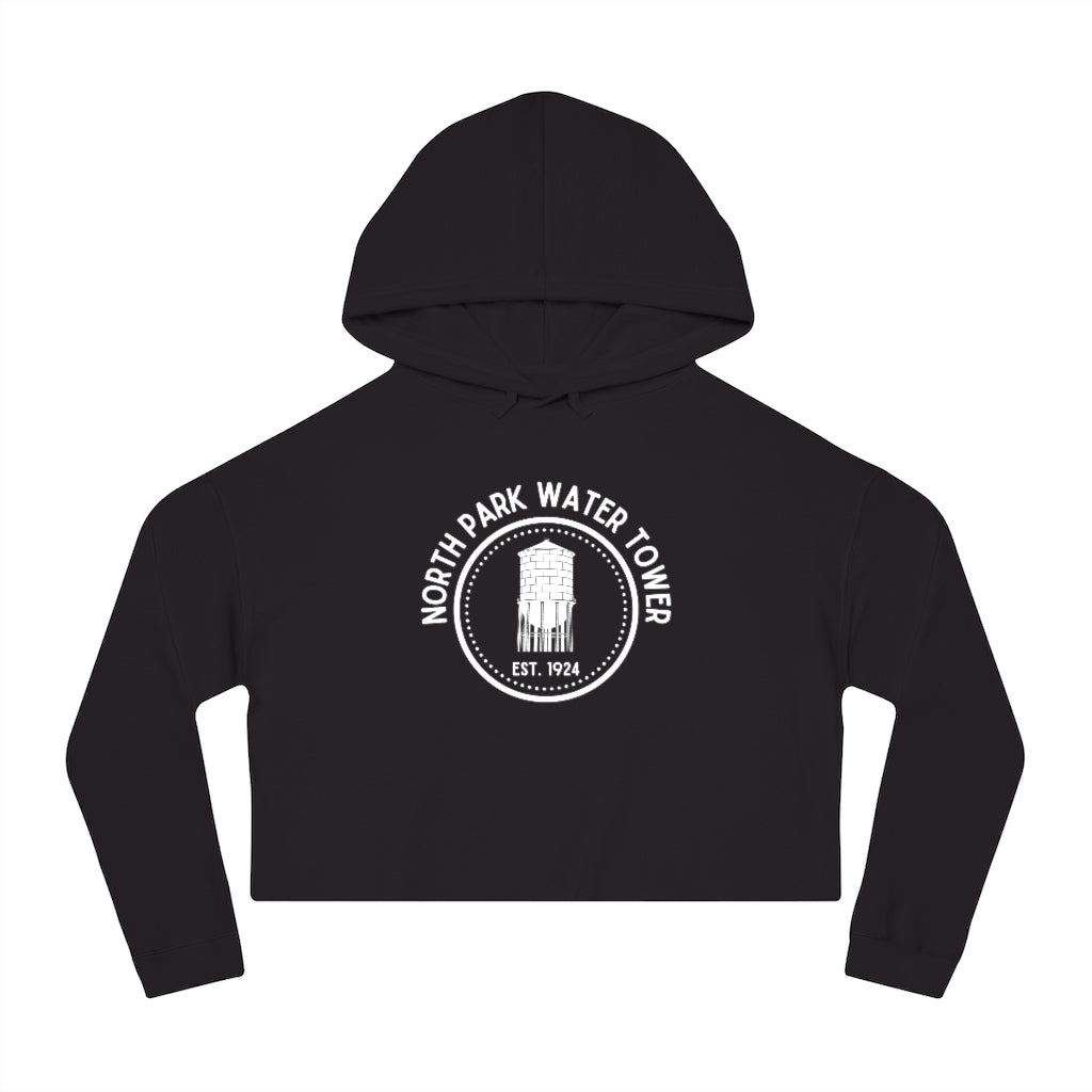 North Park Water Tower Est. Cropped Hoodie, SD Women's Hooded Sweatshirt