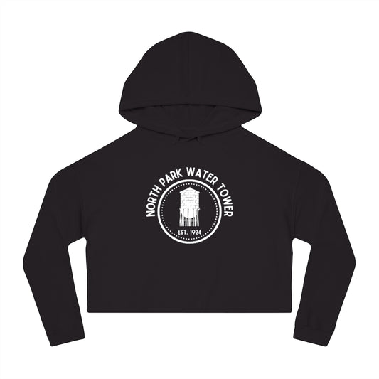 North Park Water Tower Est. Cropped Hoodie, SD Women's Hooded Sweatshirt